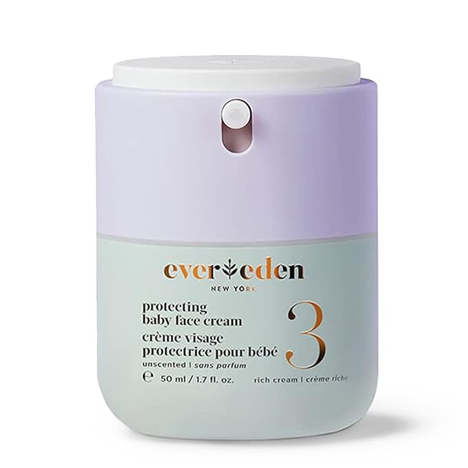 Evereden Protecting Baby Face Cream (1.7 fl. oz.): No.3 Rich Baby Cream - Nourishing Infant Face Moisturizer for Ultra-Dry Skin & Cold, Dry Climates - Clean and Vegan Ingredients - Fragrance-Free