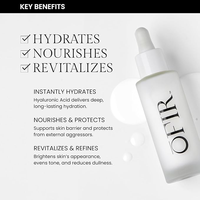 OFIR Face Milk Hydrating Cream Serum for Dewy Radiance | Lightweight Hydrating Face Serum for Women | Brightening Sheer Glow Primer | Daily Skin Care Formula | Smoothing Finish | 1 FL OZ Bottle