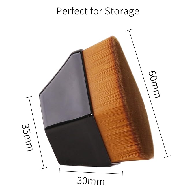 Foundation Brush, Daubigny Iron Type Makeup Brush for Face Blush Liquid Powder Foundation Brush for Blending Liquid, Cream or Flawless Powder Cosmetics with Protective Case (Black)