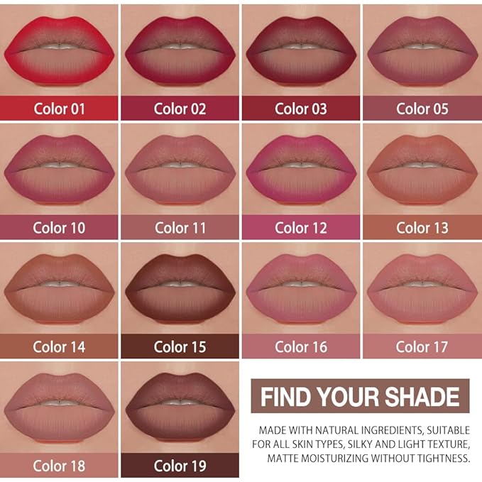 evpct Chestnut Maroon Gradient Matte Lipstick Crayon Lip Liner Pencil for Women, Dark Brown Cream Lip Combo Lipstick Long Lasting Waterproof for Flawless Contour Gradual Ombre Effect Lip Pencil Makeup