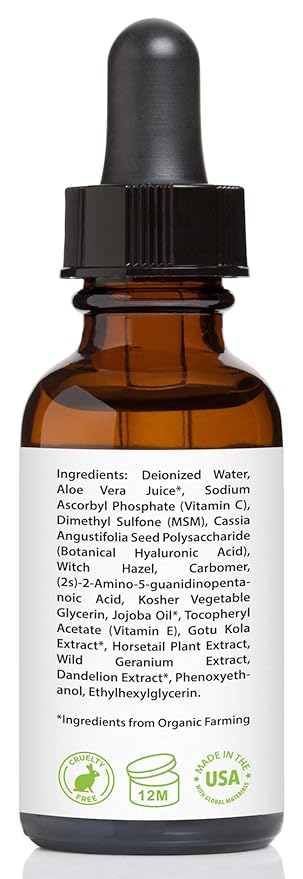 Vitamin C Serum for Face 20% with Hyaluronic Acid & Vitamin E, 1 fl. oz. (Pack of 2)