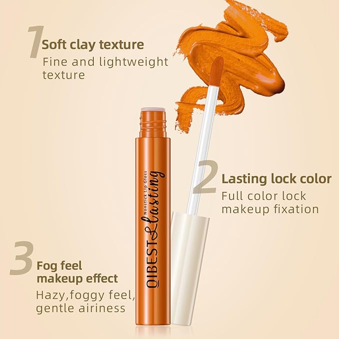 QiBest Goth Black & Bold Lipstick for Halloween Makeup, Matte Liquid Lipstick for Girls & Women, 24 Hours Long Lasting Waterproof Lip Gloss Gift Set, Non-Stick Cup Mate Duracion 24 Horas Lip Stains