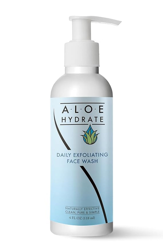 Exfoliating Face Wash; Natural Face Exfoliant. Let Natures Power Exfoliate, Smooth, Clear Pores & Hydrate. Aloe vera, Papaya & Pineapple Enzymes, Squalane, Vit. E & Ceramide. Glowing Skin = Confidence