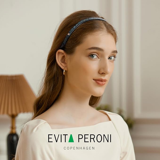 EVITA PERONI Hair Band, Designed for Eyewear, No Pressure, No Headache, Comfortable Headbands for Women, Fashion Thin Headbands Non Slip, Dark Blue, 1 Count