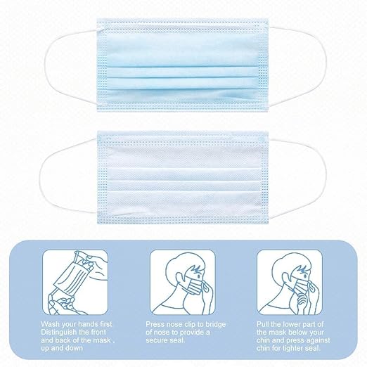 Litepak 2,000 Disposable Face Masks - Breathable Face Mask for Home, Office