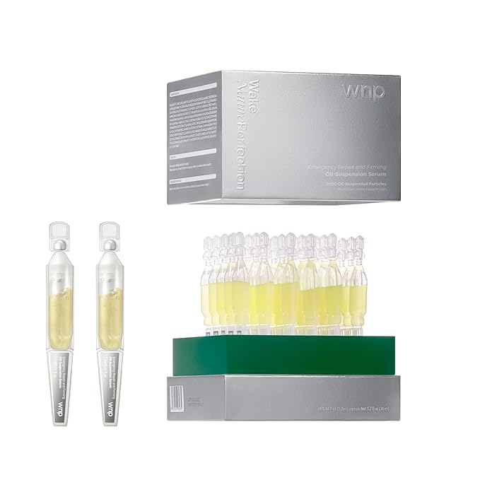 WNP Skincare Set – Oil Suspension Ampoules + Amino Acid Cleansing Gel + Firming Peel-Off Mask for Deep Hydration, Gentle Cleansing & Tightening Glow – For Sensitive & Dry Skin