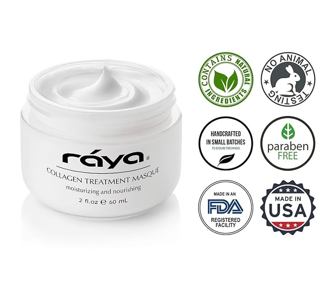 Raya Collagen Treatment Masque (604) | Nourishing Facial Treatment Mask for Combination, Dry, Dehydrated, and Dull Skin | Helps Reduce Lines and Wrinkles
