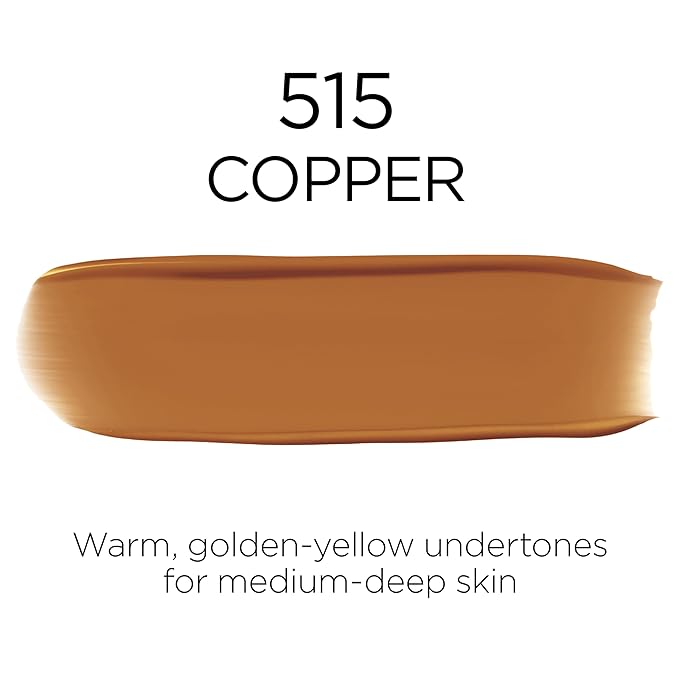 L'Oreal Paris Makeup Infallible Up to 32 Hour Fresh Wear Lightweight Foundation, 515 Copper, 1 Fl Oz, Packaging May Vary