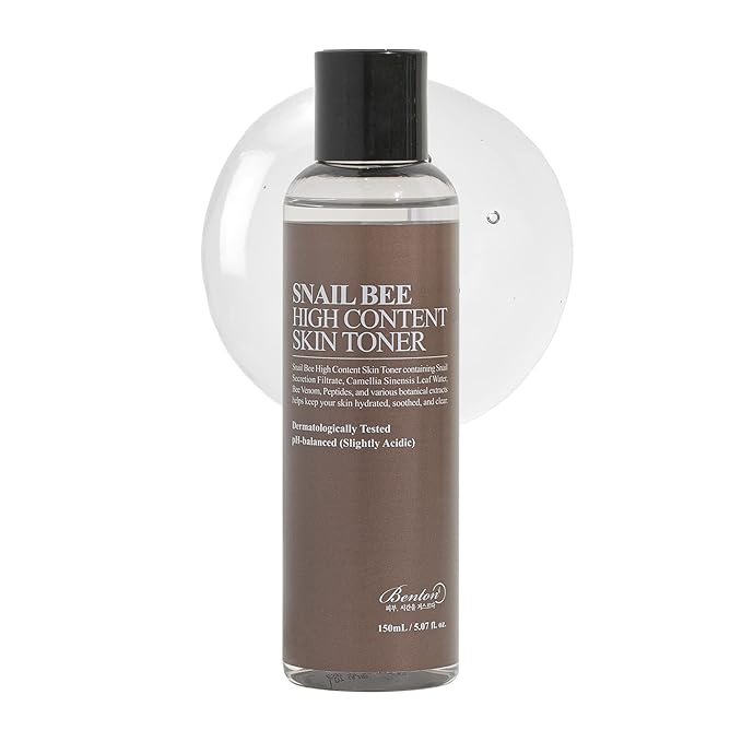 BENTON Snail Bee High Content Skin (Toner) - Snail Mucin Toner, Snail Mucin Essence Toner, Bee Venom Korean Toner, Korean Skin Care Snail Toner, Face Skin Care Snail Essence, Snail Mucin Moisturizer
