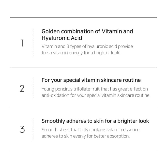 SNP Vitaronic Ampoule Sheet Mask | Nourishing, Moisturizing, and Refreshing for All Skin Types with Vitamin B, C, D, and E | Face Masks Skincare | Korean Skin Care Facial Mask | 10 Sheets