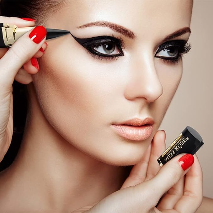 Go Ho Black and Brown Gel Eyeliner Stick, Soft and Smooth Black Eyeliner Makeup for Women, Easy Apply and Remove