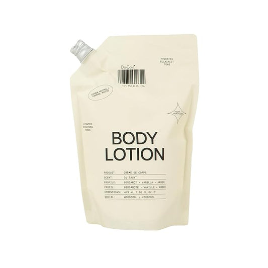 DedCool Body Lotion Refill | Taunt | Lightweight, Deeply Hydrating Formula with Ceramides, Snow Mushroom & Meadowfoam Oil | Bergamot, Dew, Cassis, Vanilla & Amber | Non-Toxic Vegan Skincare | 16 fl oz