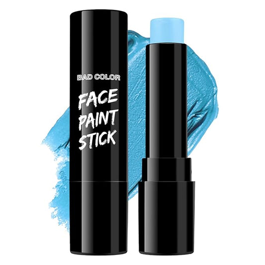 BADCOLOR Light Blue Face Body Paint, Pale Blue Eye Black Stick for Football/Baseball/Softball, Hypoallergenic Grease Sticks for Corpse Bride Halloween SFX Avatar Sally Makeup