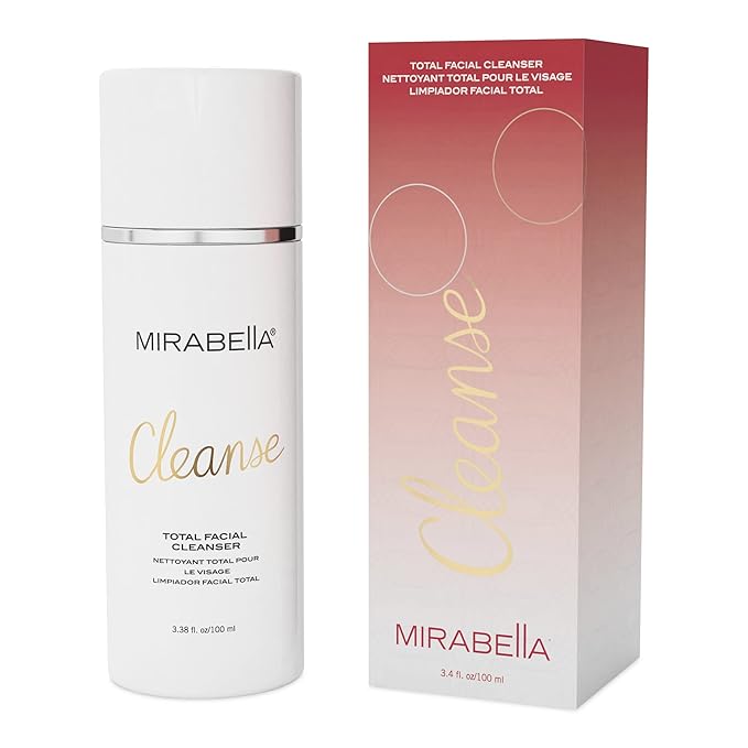 Mirabella Cleanse Total Facial Cleanser - Hydrating Gentle Cream Cleanser for All Skin Types - Face Cleanser & Makeup Remover - Face wash for Sensitive Skin & Oily Skin Formula