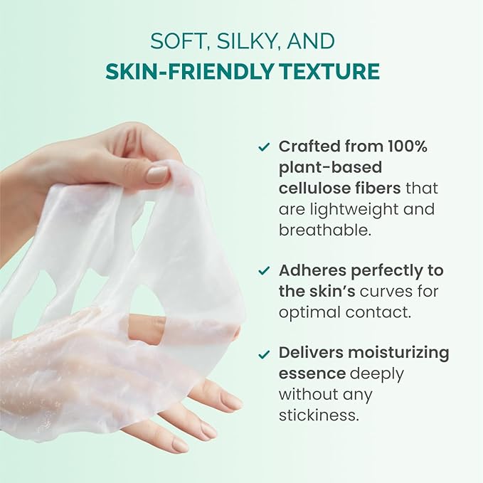 PLANTIFIQUE Facial Sheet Mask Hydration Heaven 5 pack – Aloe Vera & Hyaluronic Acid Hydrating & Refreshing Face Masks – Korean Skincare for Dry or Tired Skin