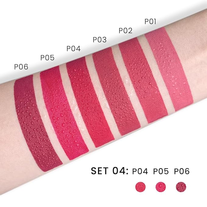 evpct 3Pcs Plum Purple Rose Red Mauve Matte Lipstick Pack Sets for Women Silky Velvet Lipstick Matte Long Lasting Smudge Proof Lipstick Lip Stain Makeup Set Kit matte lipstick 24 hours original 04