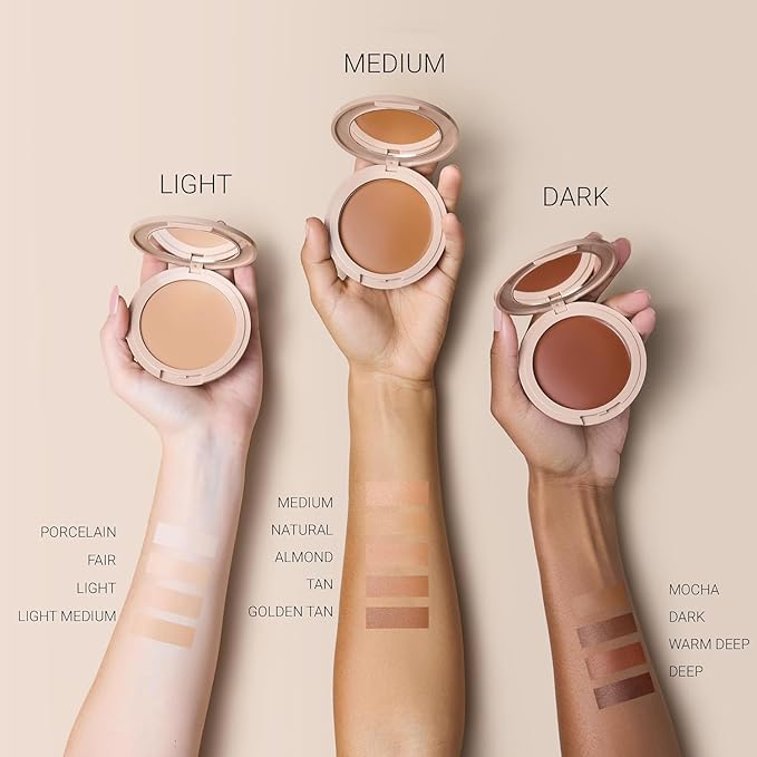 Long-Lasting Lightweight Foundation & Brush Duo | Cruelty-Free, Fragrance-Free, Buildable, Transfer-Proof Makeup (Mocha)
