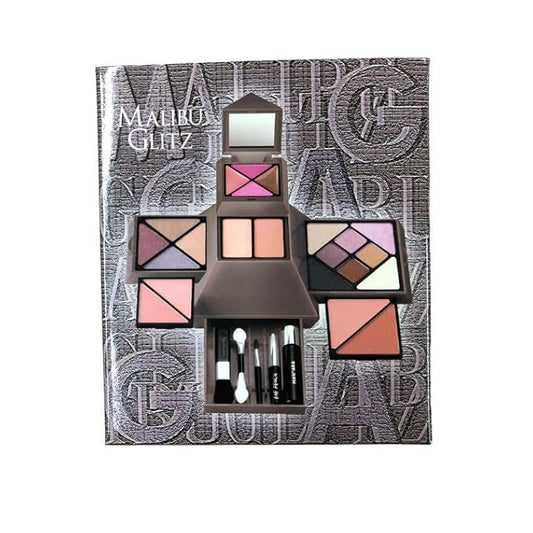 Malibu Glitz 0551-2 All in One Makeup Kit with 13 Eye Shadows, 5 Blushers, 4 Lipgloss, 1 Mascara, 1 Eye Pencil - Create Stunning Looks with Ease