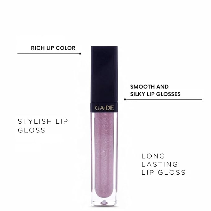 GA-DE Crystal Lights Lip Gloss, 516 - Enriched with Light-Reflecting Crystal Pearls - Smooth Silky, Rich Color - Moisturizes and Adds Shine - 0.2 oz