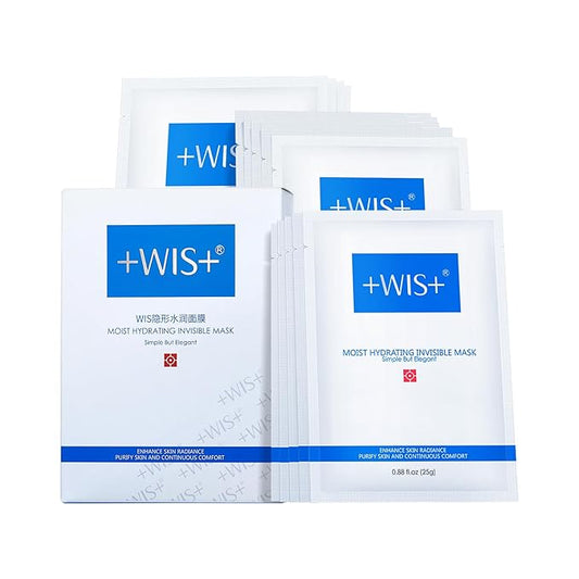 +WIS+ Intensive Hydrating Face Masks 24 EA with Hyaluronic Acid Serum for Dry Skin, Collagen Facial Mask to Pore Minimizing, Elasticity Improvement and Repair Dehydrated Skin, Safe on Sensitive Skin