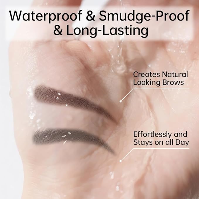 CATKIN Ultra-Fine Automatic Eyebrow Pencil, Smudge-Proof & Waterproof Formula, High-Pigment, Built-in Spoolie Brush, Natural Looking Brows Stay All Day (C04 Grey)