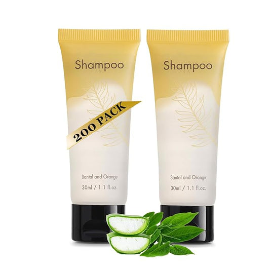 Hotel Shampoo Bulk 1.Oz Each Individually Wrapped Travel Size Shampoo 200 PCS Per Case Leak-proof Hotel Toiletries Bulk