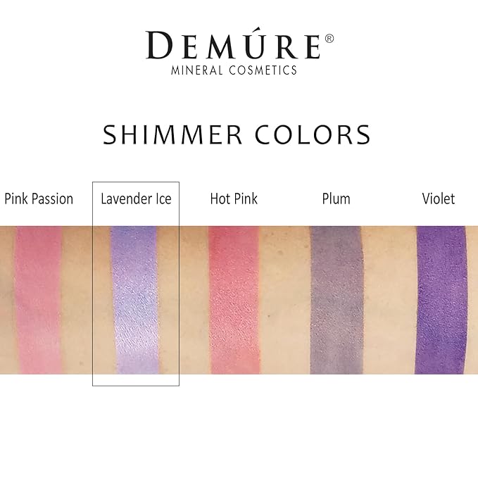 Demure Mineral Make Up (Lavender Ice) Eye Shadow, Shimmer Eyeshadow, Loose Powder, Glitter Eyeshadow, Eye Makeup, Professional Makeup