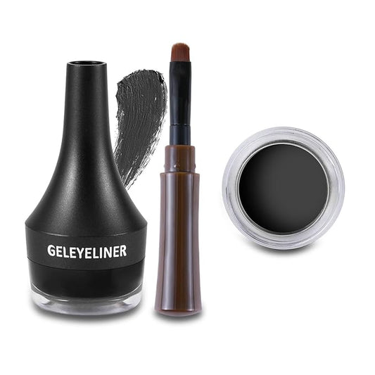 Boobeen Waterproof Gel Eyeliner Smudge-proof Eye Liner Gel Makeup Set High Pigment Easy to Apply Long-lasting For All Day