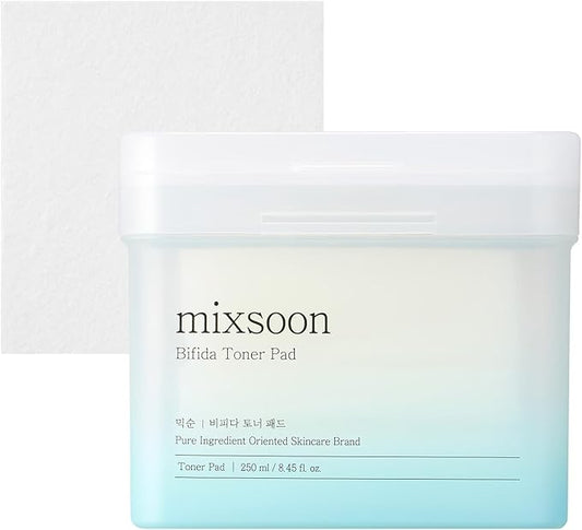 mixsoon Bifida Toner Pad,Moisture Barrier, Bifida Ferment Lysate, Rayon Sponge Pad (250ml/8.45fl.oz/120 Sheets)