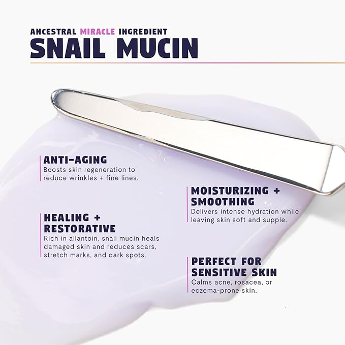 Moon Milk Snail Mucin Moisturizer Gel Cream 3.52 Oz - Blue Light Skin Protection - Korean Snail Mucin Serum Cream that Replenishes Moisture & Leaves Skin Brighter, Plumper, Soothed & Smooth - 2 Pack