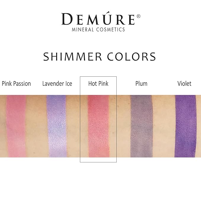 Demure Mineral Make Up (Hot Pink) Eye Shadow, Shimmer Eyeshadow, Loose Powder, Glitter Eyeshadow, Eye Makeup, Professional Makeup