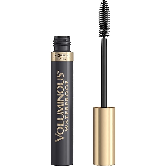 L'Oreal Paris Voluminous Original Volume Building Waterproof Mascara Bundle, Black and Black Brown, 0.28 fl. oz. and 1 Count