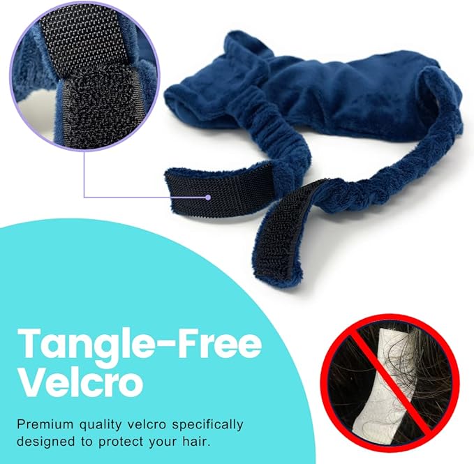 Weighted Lavender Eye Mask for Sleeping, Yoga, Dry Eyes - Great Relaxation Gifts for Mom, Dad, Women, Men - Aromatherapy Lavender Eye Pillow Gift (Navy Blue)