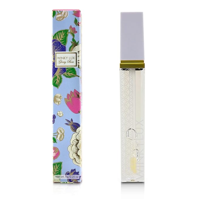 Winky Lux On The Rocks Glossy Boss Lip Gloss - Non Sticky Lip Gloss, Clear Lip Oil & Lip Lacquer, Hydrating & Nourishing Lip Care, Soft Vanilla Scent