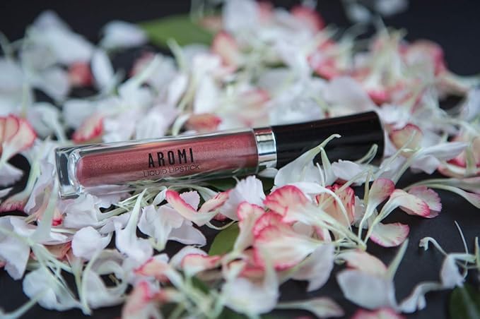 Aromi Copper Metallic Liquid Lipstick | Bronze Lip Color with Shimmery Finish, Long-lasting, Waterproof, Vegan, Cruelty-free, Handmade (Copper Bliss)