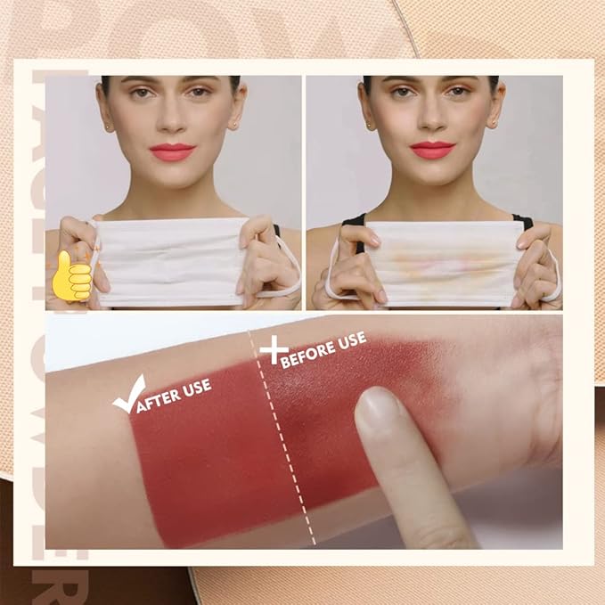 SACE LADY Face Powder Waterproof Sets Makeup, Controls Shine, Smooth Fine Lines for Flawless Lightweight Finish, Long Lasting Matte Compact Setting Powder Cosmetics Cruelty-free, 0.35oz (#02)