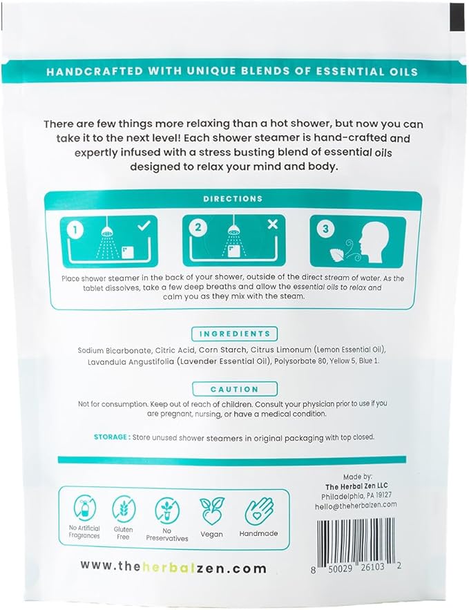 Bulk Shower Steamers with Essential Oils Combo Set by The Herbal Zen (3 Packs of 10 Tablets, Value Set), Bulk Shower Bombs, Relaxation Gift for Women and Men, Birthday Gifts, Mothers Day Gift