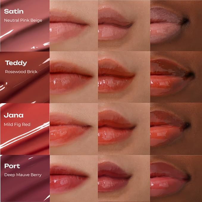 PDRN Tinted Lip Serum – High Gloss Ultra Hydrating Natural Glow, Non-Sticky Volumizing Color Glaze with Long-Lasting Shine, Nourishing Moisturizing Repair for Chapped Lips (0.34 oz) (island)