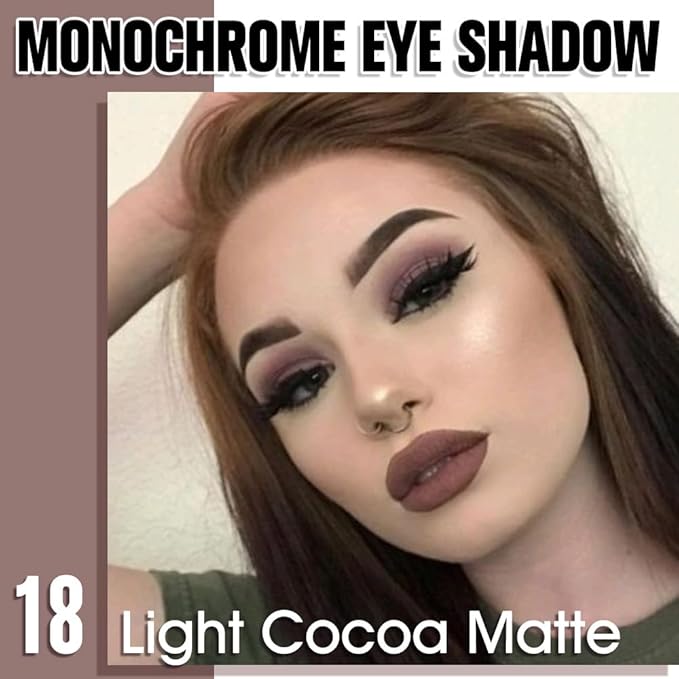 Brown Taupe Single Eyeshadow Makeup, Neutral Powde Eye Shadow for Older Women,Light Cocoa Matte Singles Eyeshadow Palette Pigmented Waterproof,sombras para ojos,Girls Monochrome Eyeshadows Gift