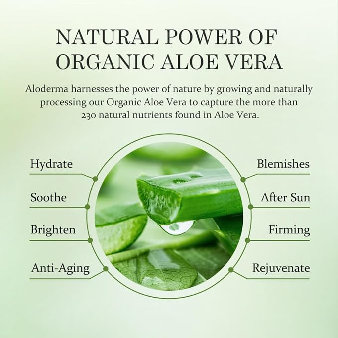 Aloderma Aloe Brightening Face Toner Made with Organic Aloe Vera Juice - Naturally formulated with Hyaluronic Acid & Niacinamide to Refine Skin Tone and Brighten Skin, Alcohol-Free, 4.2oz