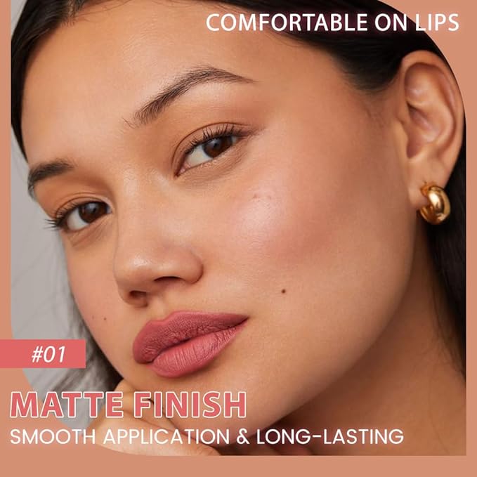 evpct 1Pcs Red Rose Matte Long Lasting Lip Liner Pencils Makeup for Shaping & Sculpting Lips, No Transfer Long Wear Waterproof Pigmented Lip Liner lipliners Crayon Lipstick Pencil with Sharpener 01