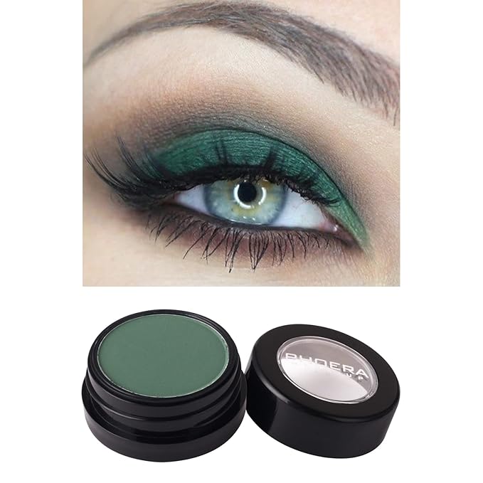 MEICOLY Single Green Eyeshadow Palette,Matte Green Eye Shadow for St Patricks Day Makeup,Pressed Powder Eyeshadow,Matte Shade Eyelid Color Eye Makeup,High Pigment,Long Wear