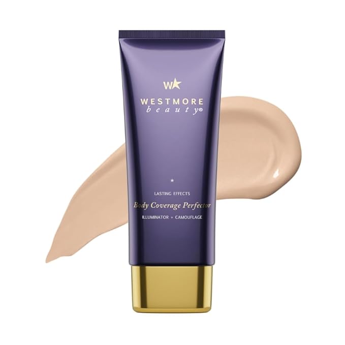 Westmore Beauty Body Coverage Perfector – Waterproof Leg & Body Makeup - Tattoo Cover Up Makeup - 3.5 Oz (Light Radiance)