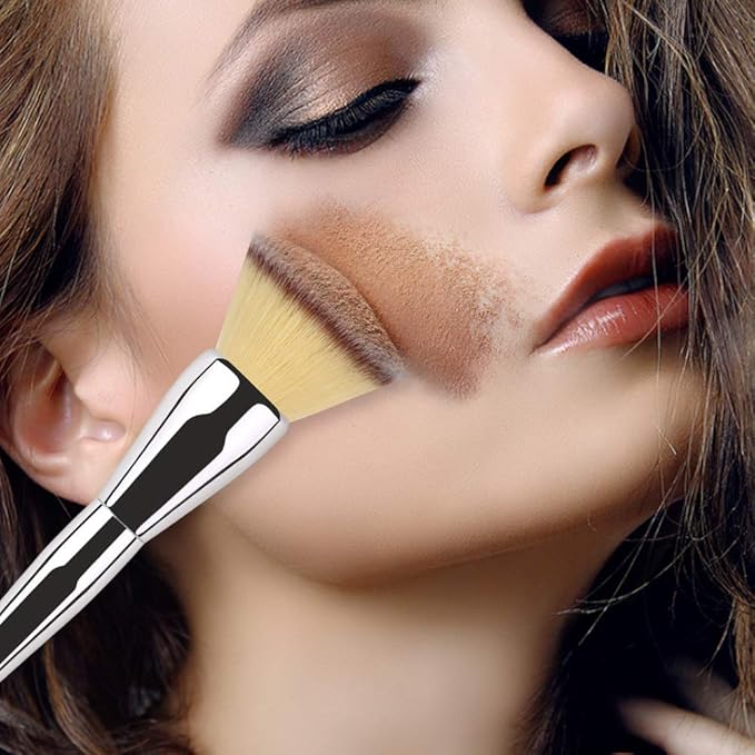 Flat Top Foundation Brush,Daubigny Large Powder Brush Premium Durable Kabuki Makeup Brush Perfect For Blending Liquid,Cream and Flawless Powder,Buffing, Blending,Concealer