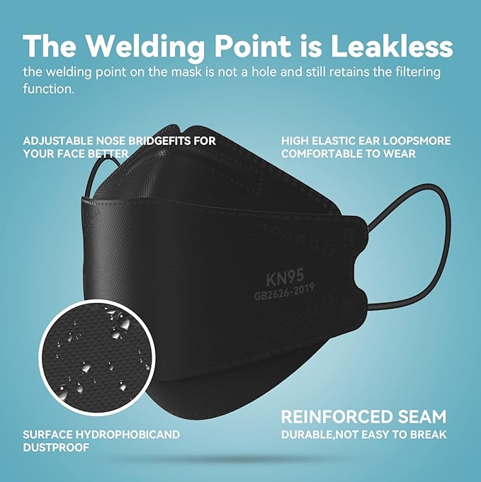 Keangs KN95 Face Masks 50 Pack, Breathable Protective Disposable Mask for Adults And Teens, Multicolor