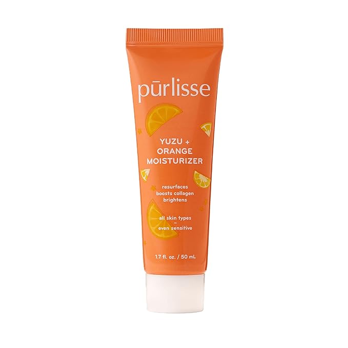 pürlisse Yuzu + Orange Hydrating Face Moisturizer - Vitamin C Face Cream for Radiance & Improved Texture - Boosts Natural Collagen Production & Helps Firm Skin for a Youthful Complexion (1.7 Fl oz)