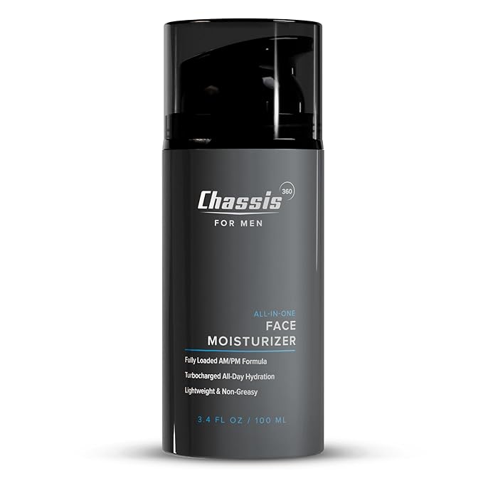 Chassis 360 All-In-One Face Moisturizer - Hydrating Face Moisturizer for Men with Vitamin, Niacinamide C & Hyaluronic Acid - Free From Phthalates, Parabens & Retinol - Facial Lotion- 3.4 Fl Oz