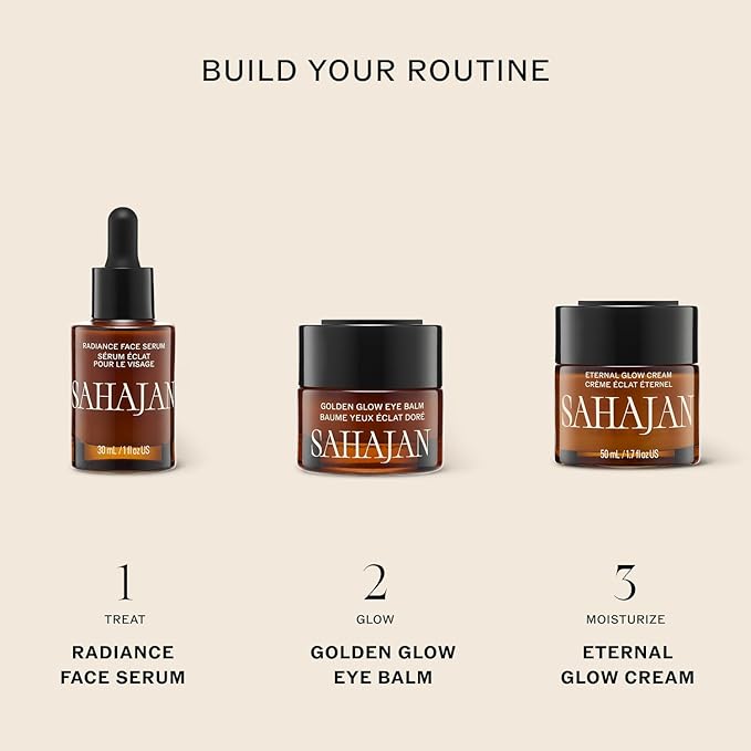 Sahajan Eternal Glow Cream with Vitamin C, Bakuchiol, Ceramides + Saffron | Clinically-Proven Clean Ayurvedic Lightweight Moisturizer | Moisture Barrier, Fine Lines & Wrinkles | 1.7 oz