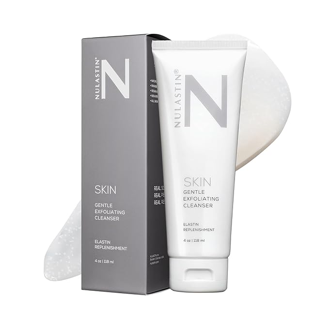 NULASTIN Gentle Exfoliating Face Wash for Women & Men - SKIN Facial Cleanser - Sulfate-Free, Vegan-Friendly & Cruelty-Free - Melt Makeup & Scrub Impurities Away with Every Wash (4 Oz)