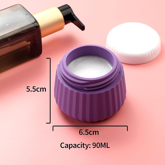 Travel Bottles for Toiletries 8 Pack, Tsa Approved Travel Size Toiletries 3 oz, Travel Containers for Toiletries, with Clear Bag, Leak Proof Silicone Squeezable Travel Essentials Creams Jars